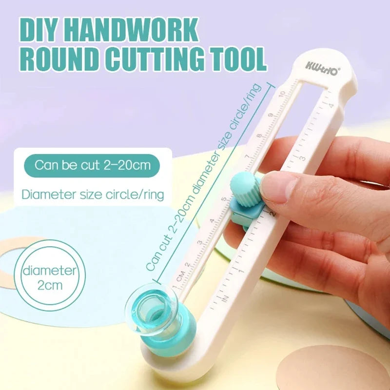 Multi-functional 360° rotating handheld circular cutting machine - with adjustable blue knob, office and school supplies
