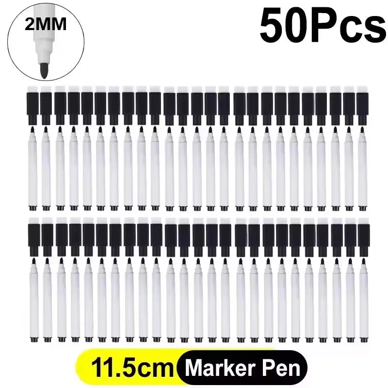 Whiteboard Marker Pen Dry Erase Markers with Eraser Cap for Office School Stationery Magnetic White Board Markers Pen Dry Erase