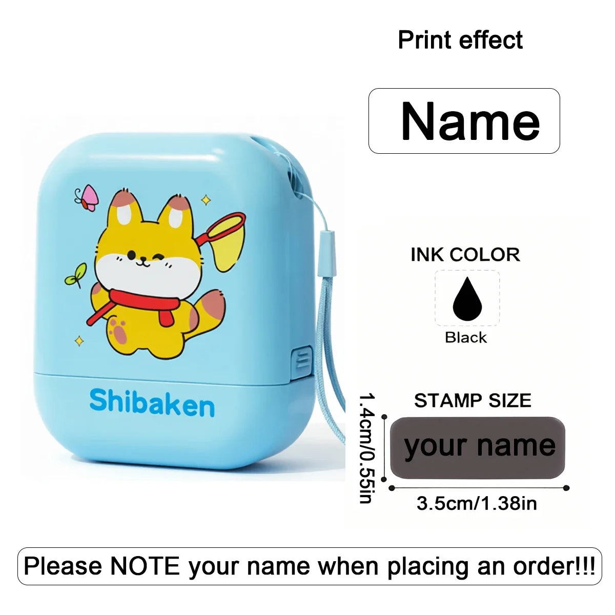 Personalized Custom Name Stamp Signature Name Stamp Waterproof Ink School Clothing Label Office Portable Customized Text Seal