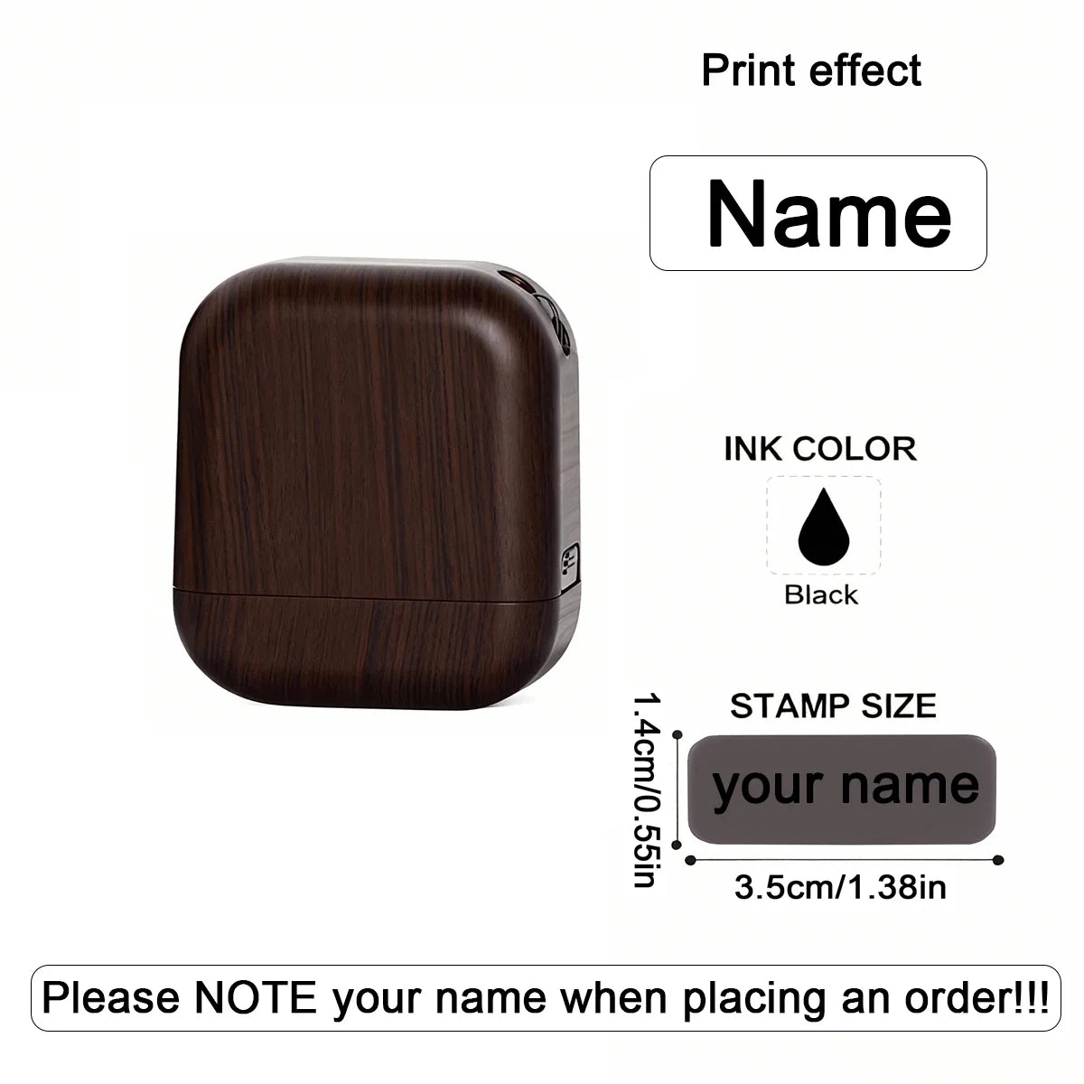 Personalized Custom Name Stamp Signature Name Stamp Waterproof Ink School Clothing Label Office Portable Customized Text Seal