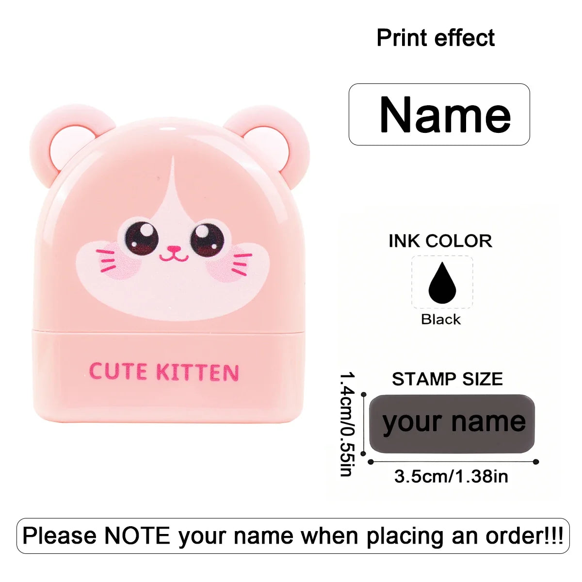 Personalized Custom Name Stamp Signature Name Stamp Waterproof Ink School Clothing Label Office Portable Customized Text Seal