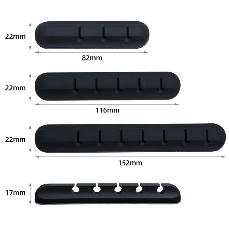 Silicone USB Cable Clip Winder Organizer Round Charger Cord Clips Desk Tidy Management Wire Adhesive Holder Clamp in Home Office