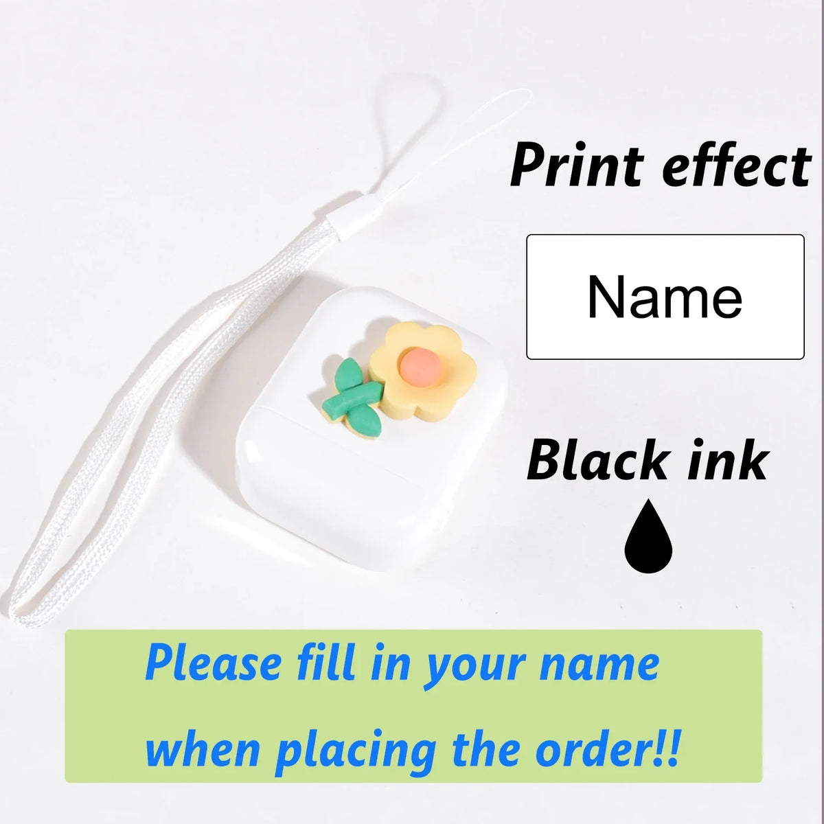 Personalized Custom Name Stamp Signature Name Stamp Waterproof Ink School Clothing Label Office Portable Customized Text Seal