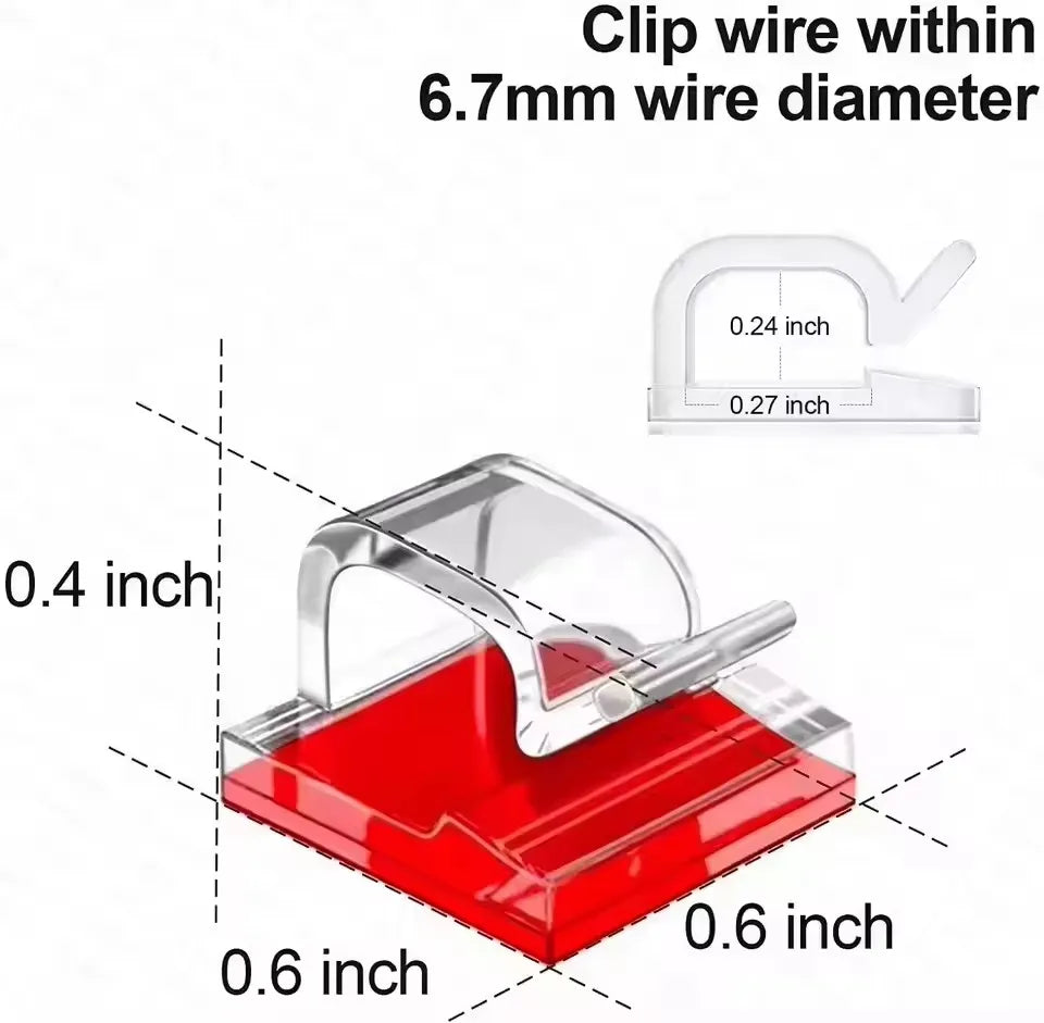 10/20/50PCS Cable Organizer Clips Wire Winder Holder Protector USB Cable Management Adhesive Hooks Desk Clamp For Home Office