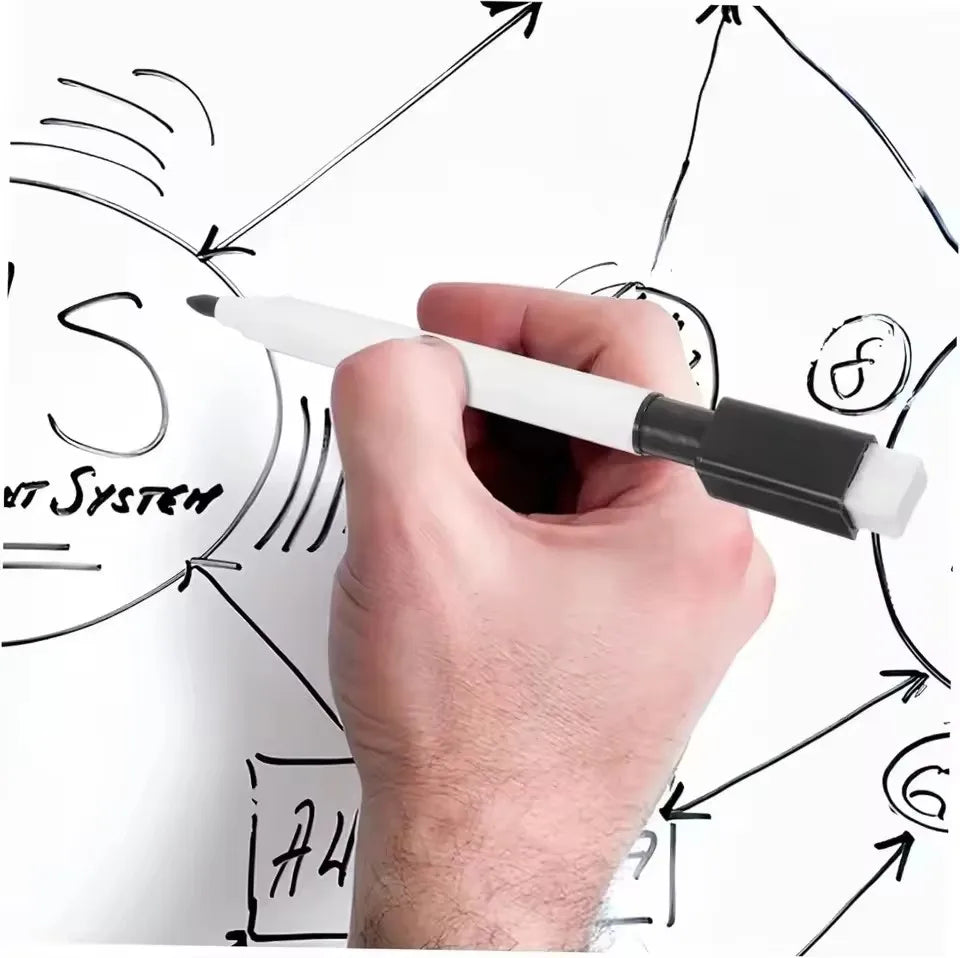 Whiteboard Marker Pen Dry Erase Markers with Eraser Cap for Office School Stationery Magnetic White Board Markers Pen Dry Erase