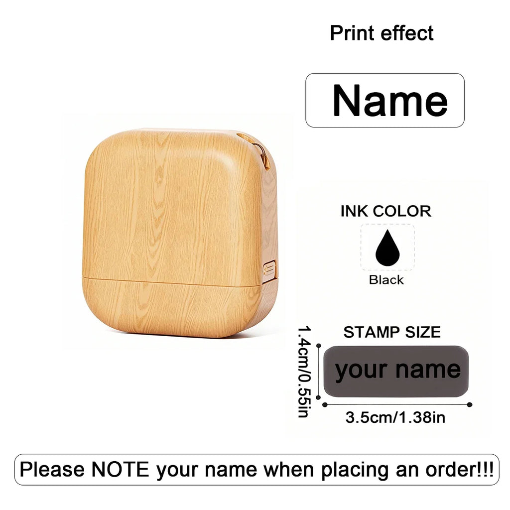 Personalized Custom Name Stamp Signature Name Stamp Waterproof Ink School Clothing Label Office Portable Customized Text Seal