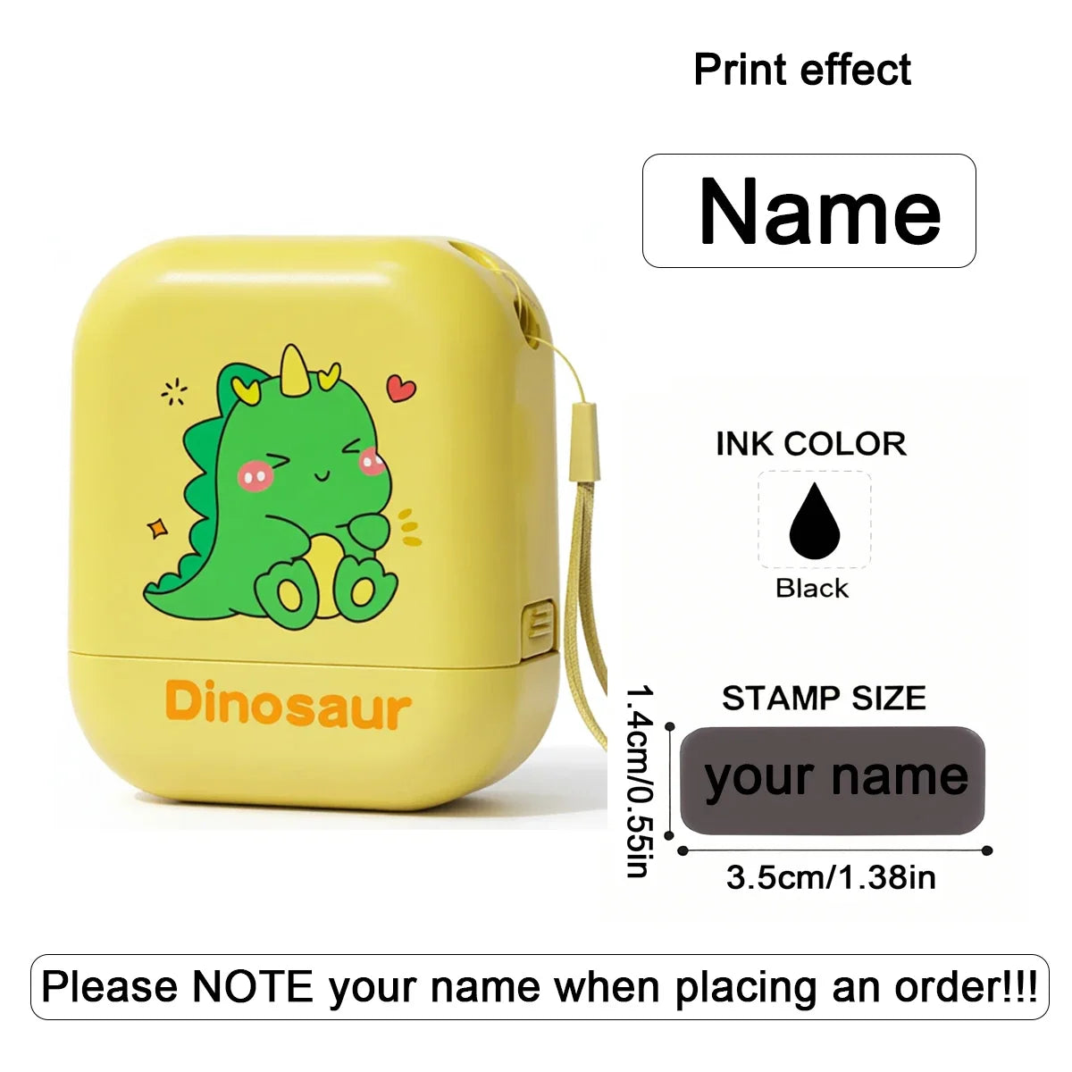 Personalized Custom Name Stamp Signature Name Stamp Waterproof Ink School Clothing Label Office Portable Customized Text Seal