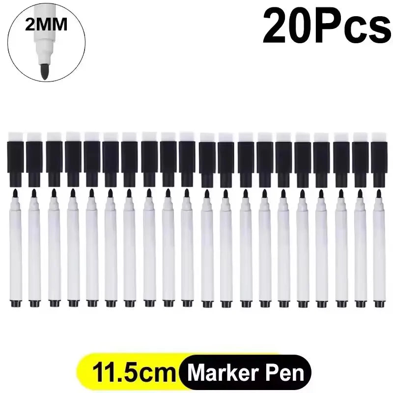 Whiteboard Marker Pen Dry Erase Markers with Eraser Cap for Office School Stationery Magnetic White Board Markers Pen Dry Erase