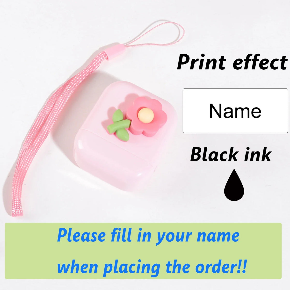 Personalized Custom Name Stamp Signature Name Stamp Waterproof Ink School Clothing Label Office Portable Customized Text Seal
