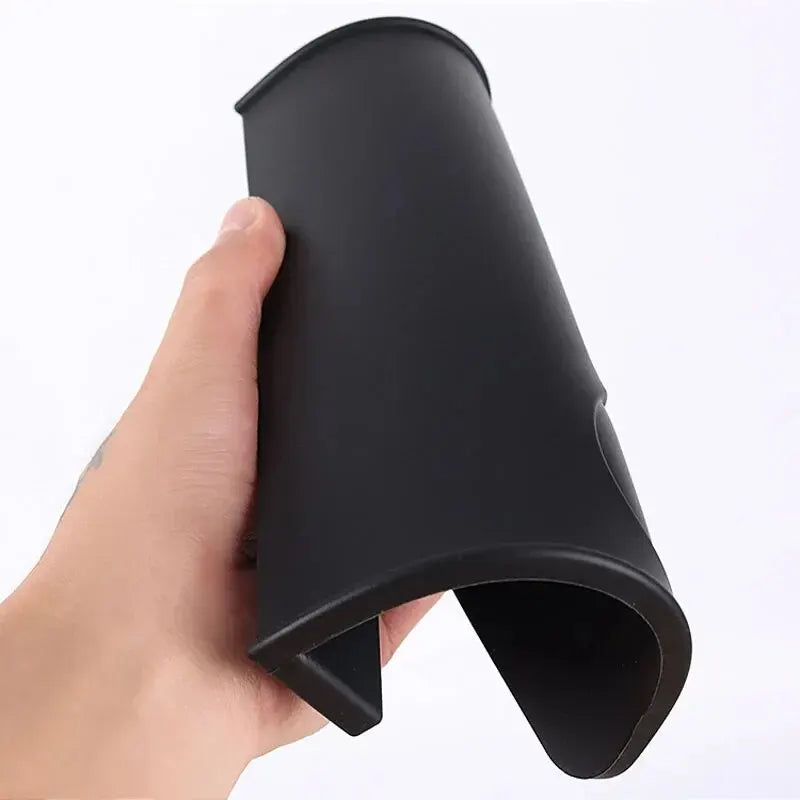 Anti-skid Coffee Tamper Mat Food Grade Silicone Pad Espresso Coffee Tamping Corner Black Thicken Mat for Office Bar Shop