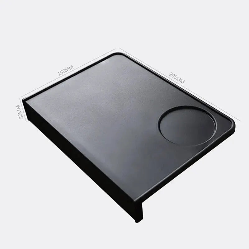 Anti-skid Coffee Tamper Mat Food Grade Silicone Pad Espresso Coffee Tamping Corner Black Thicken Mat for Office Bar Shop