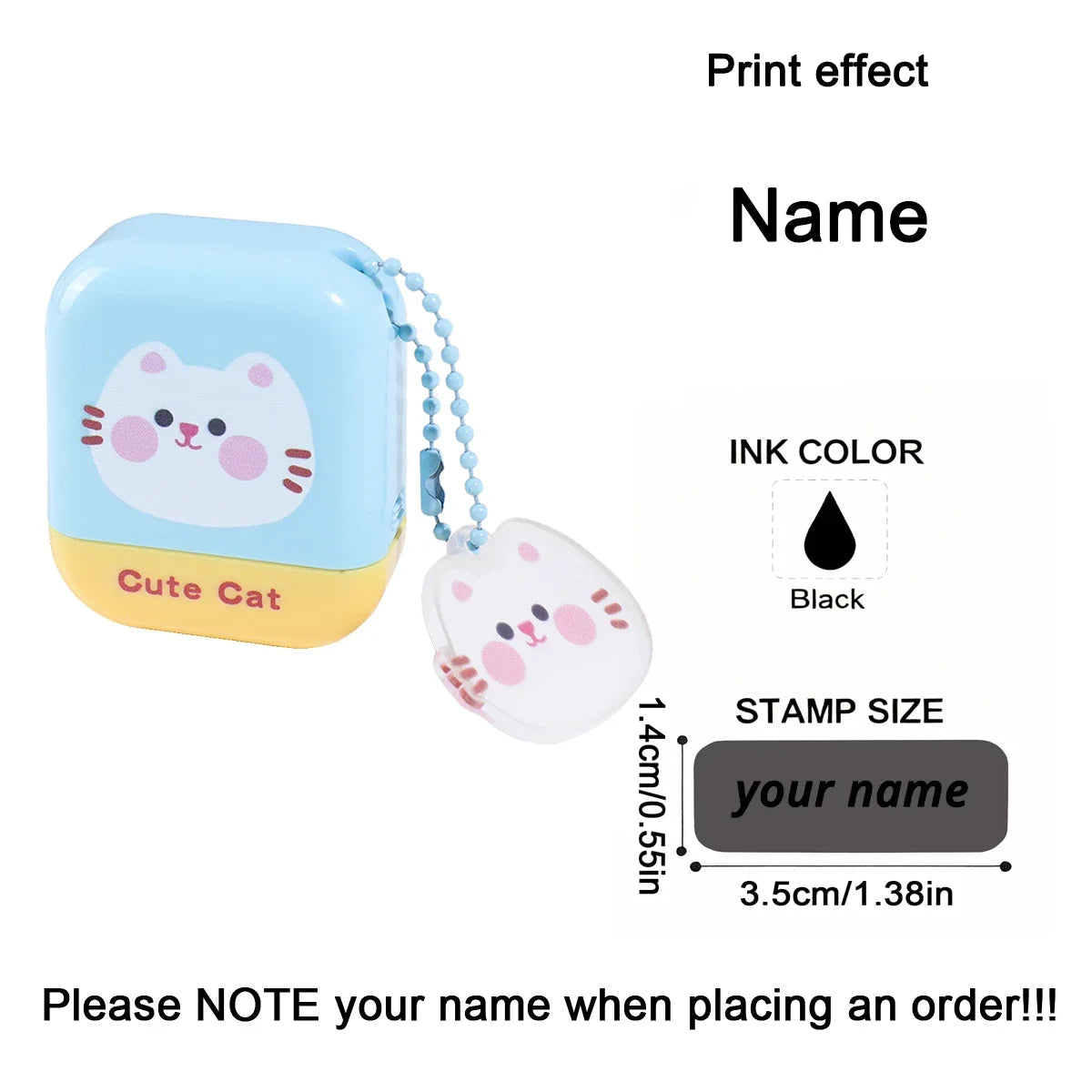 Personalized Custom Name Stamp Signature Name Stamp Waterproof Ink School Clothing Label Office Portable Customized Text Seal