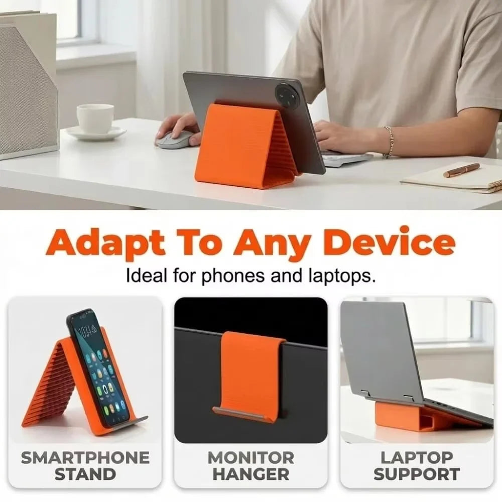 Flexible Foldable Silicone Phone Holder Portable Adjustable Multi-Angle Desktop Stand For iPhone iPad Laptop Tablet Home Office