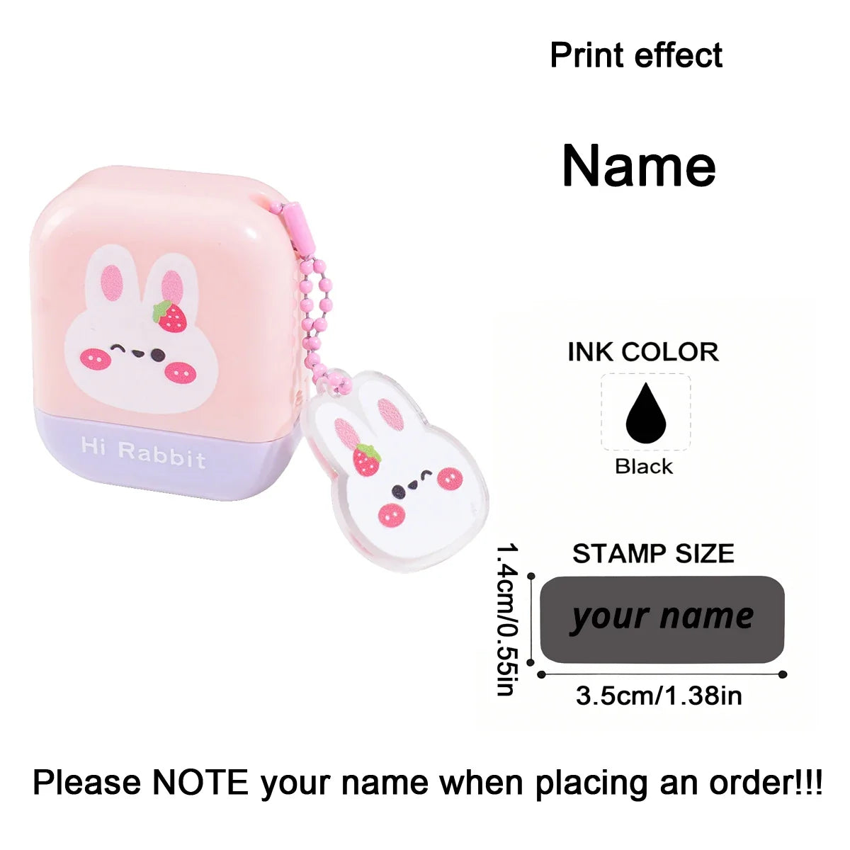 Personalized Custom Name Stamp Signature Name Stamp Waterproof Ink School Clothing Label Office Portable Customized Text Seal