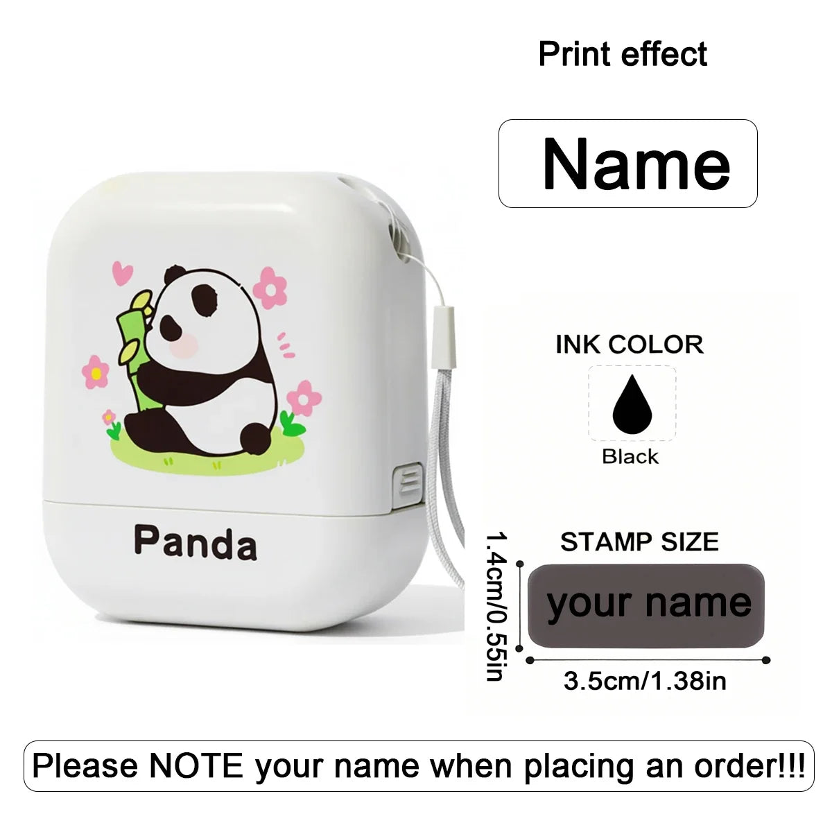 Personalized Custom Name Stamp Signature Name Stamp Waterproof Ink School Clothing Label Office Portable Customized Text Seal
