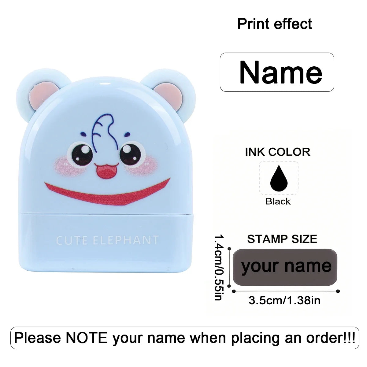 Personalized Custom Name Stamp Signature Name Stamp Waterproof Ink School Clothing Label Office Portable Customized Text Seal
